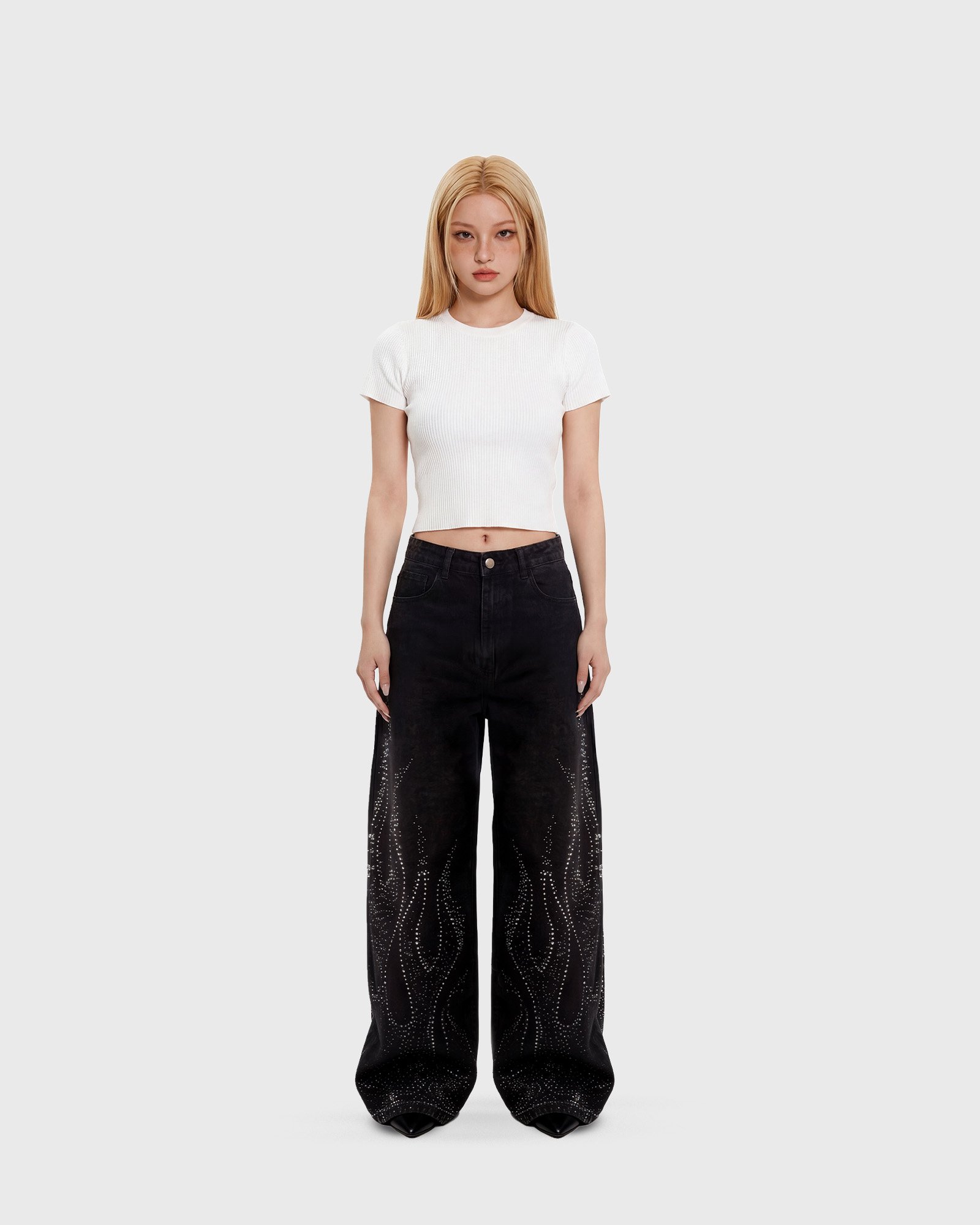 DENIM FLAME — FULL BLACK: imagen 3