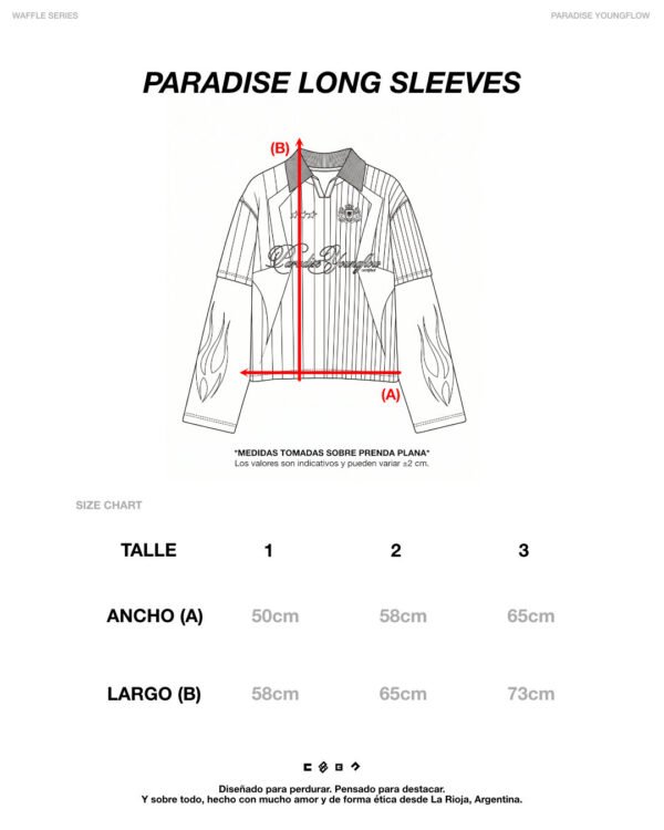 PARADISE LONG SLEEVES RED – WAFFLE SERIES
