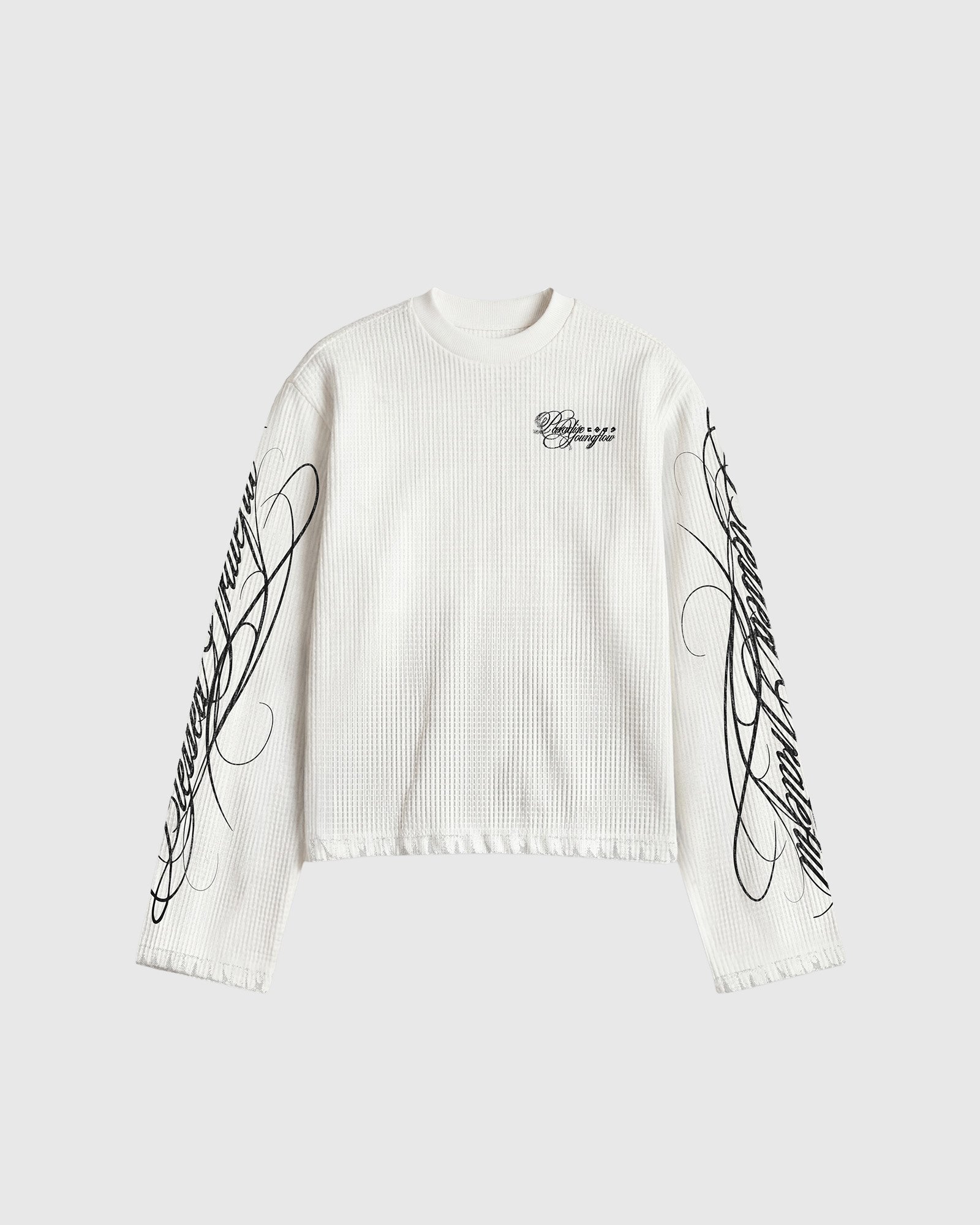 LONG SLEEVES – SCRIPT BASICS WHITE: imagen 1